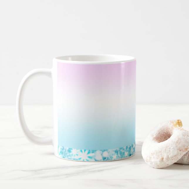 Eleganter Moderner, farbenfroher Gradient Glitzer  Kaffeetasse (Mit Donut)