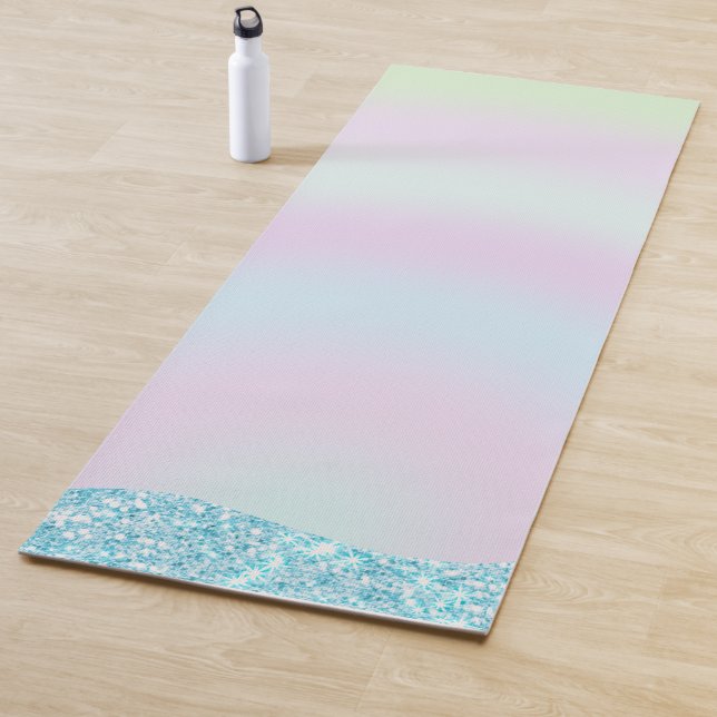 Eleganter Moderner, farbenfroher Gradient Glitzer  Yogamatte (Beispiel)