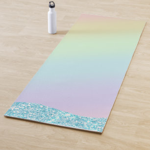 Eleganter Moderner, farbenfroher Gradient Glitzer Yogamatte