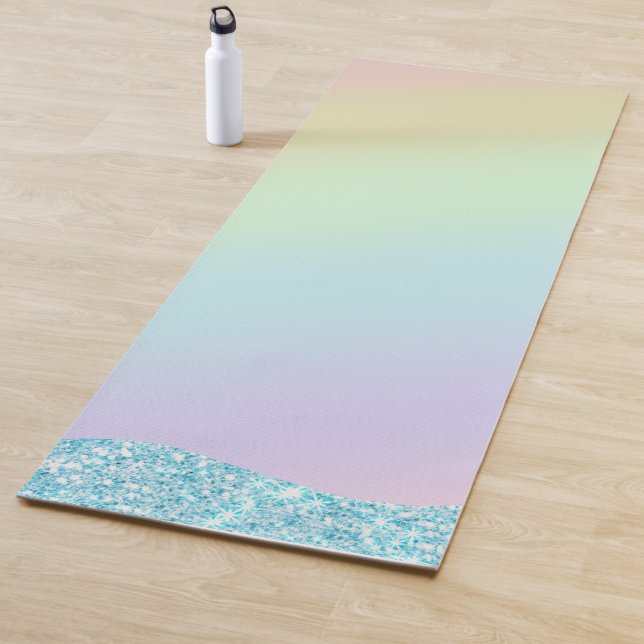 Eleganter Moderner, farbenfroher Gradient Glitzer  Yogamatte (Beispiel)