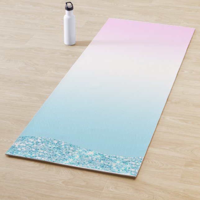 Eleganter Moderner, farbenfroher Gradient Glitzer  Yogamatte (Beispiel)
