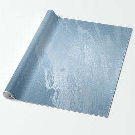 Eleganter, moderner, feiner, blauer Marmor Geschenkpapier