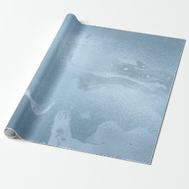 Eleganter, moderner, frischer, blauer Marmor Geschenkpapier