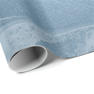 Eleganter, moderner, frischer, blauer Marmor Geschenkpapier