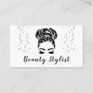 Eleganter moderner Friseur mit Glamour-Flair Visitenkarte