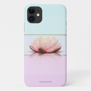 Eleganter moderner gestreifter Ombre-Lotus Case-Mate iPhone Hülle