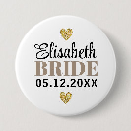 Eleganter moderner Glitzer Herzenslust - individue Button