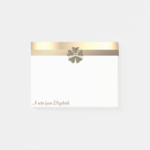 Eleganter Moderner Gold-Shamrock - Personalisiert Post-it Klebezettel