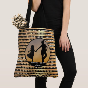 Eleganter moderner goldener schwarzer Streifen Mut Tasche