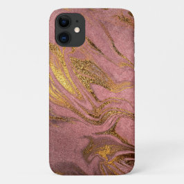 Eleganter, moderner Goldmarmor und Rose Case-Mate iPhone Hülle
