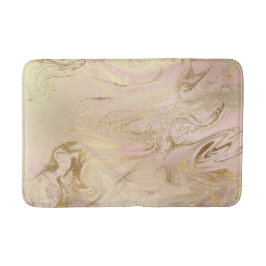 Eleganter, moderner Goldmarmor und Rose mit Glitze Badematte