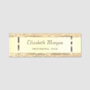 Eleganter, moderner Goldrahmen, Streifen Namensschild