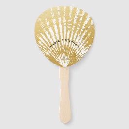 Eleganter moderner Goldstrand Fächer