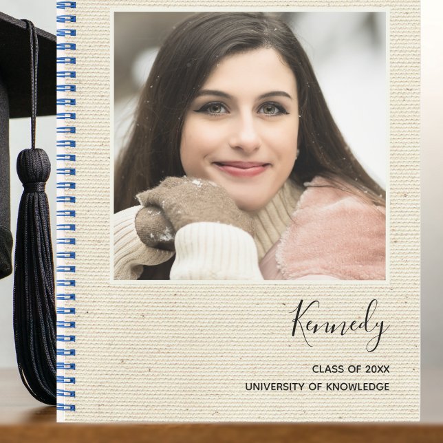 Eleganter Moderner Grad Party Guest Foto Abschluss Notizbuch (Graduation Party Memory Book for guests to sign)