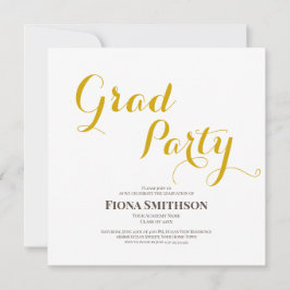 Eleganter Moderner Grad Party Square Einladung
