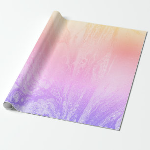Eleganter, moderner holografischer Marmor Geschenkpapier