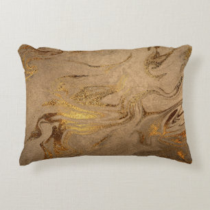 Eleganter moderner Kupfergold-Look Dekokissen