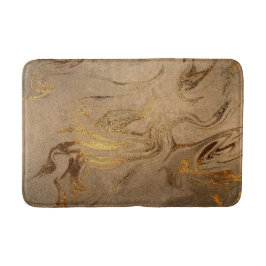 Eleganter moderner Kupfergold-Marmor Badematte