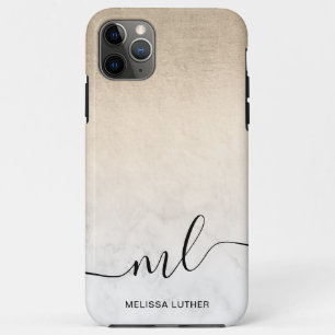 Eleganter, moderner Kupfergoldmarmor Case-Mate iPhone Hülle