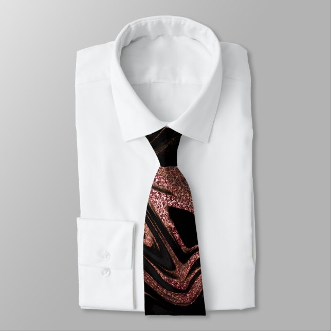 Eleganter, moderner Kupferstich aus Rose mit goldf Krawatte (Gebunden)