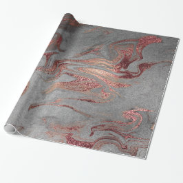 Eleganter, moderner Kupferstich-Rose mit silberfar Geschenkpapier