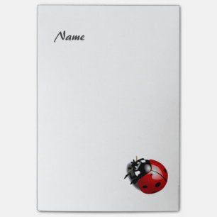 Eleganter moderner Ladybug personalisiert Post-it Klebezettel