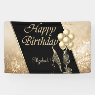 Eleganter Moderner ,Luftballons, Glas, Blumen High Banner