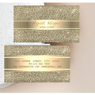 Eleganter moderner Luxus Glitter, Goldstreifen Visitenkarte