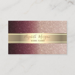 Eleganter moderner Luxus-Glitter-Ombre, Goldstreif Visitenkarte