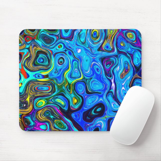 Eleganter moderner Marmor Aquarellmaler Stone Mousepad (Mit Mouse)