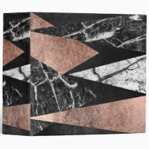 Eleganter moderner Marmor, Rosen-Gold u. schwarzes
