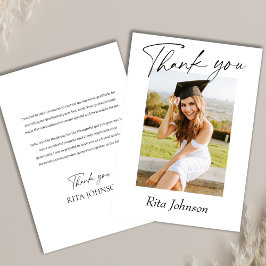 Eleganter Moderner Minimalistischer Abschluss mit  Dankeskarte