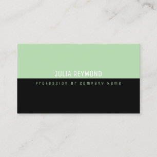 Eleganter moderner minimalistischer halb-schwarzer visitenkarte