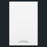 Eleganter moderner Minimalistischer Name Briefpapier<br><div class="desc">Diese Vorlage kann an alle beruflichen Beruf angepasst werden. Einfache Bearbeitungsprogramme. Unterschiedliche Typen und Größen, Farbe und Schriftart.</div>
