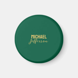Eleganter moderner minimalistischer Name in Goldgr Magnet