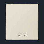 Eleganter moderner Minimalistischer Name Notizblock<br><div class="desc">Diese Vorlage kann an alle beruflichen Beruf angepasst werden. Einfache Bearbeitungsprogramme. Unterschiedliche Typen und Größen,  Farbe und Schriftart.</div>