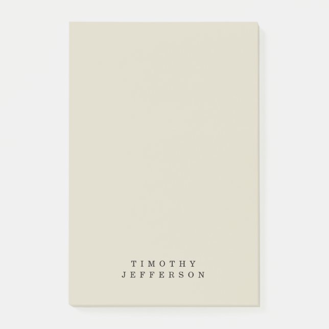 Eleganter moderner Minimalistischer Name Post-it Klebezettel (Vorderseite)