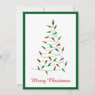 Eleganter moderner Minimalistischer Weihnachtsbaum Feiertagskarte