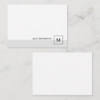 Eleganter, moderner Monogram, grauer Grenzname