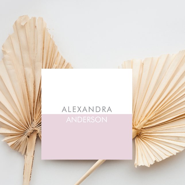 Eleganter moderner Monogram-Minimal Quadratische Visitenkarte (Elegant Modern Monogram Minimal Square Business Card)