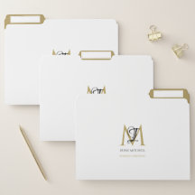 Eleganter moderner Monogram Name Schwarz-weiß Gold