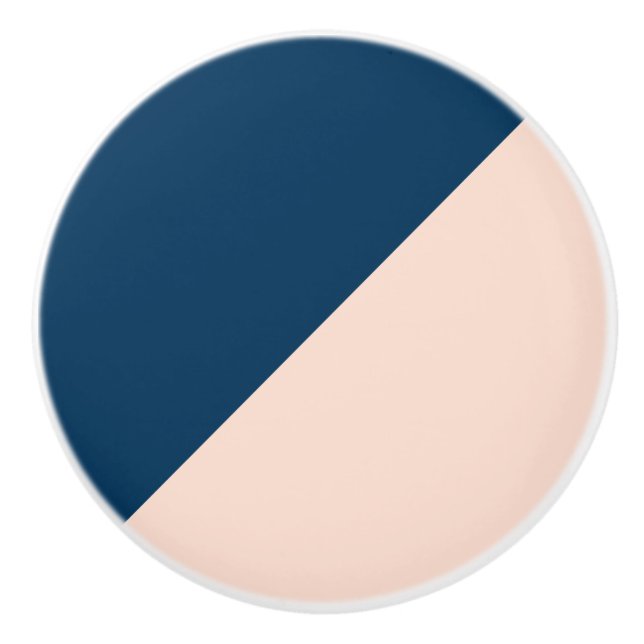 eleganter, moderner pastellfarbener, blauer Farbbl Keramikknauf (Vorderseite)