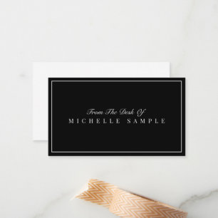 Eleganter, moderner Personalisierter Büroname Mitteilungskarte