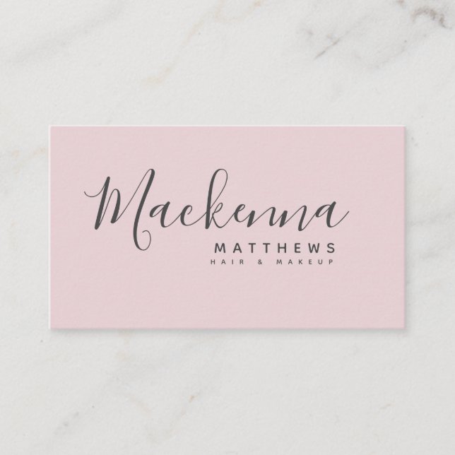 Eleganter moderner Personalisierter Name Rosa Salo Visitenkarte (Vorderseite)