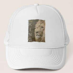 Eleganter moderner Pop Art Lion Kopfvorlage Truckerkappe