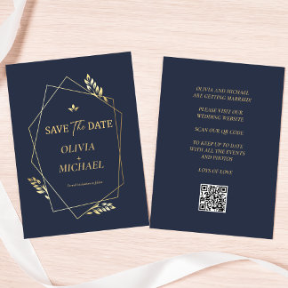 Eleganter moderner QR-Code für Hochzeiten speicher Save The Date