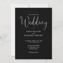Eleganter moderner QR-Code Schwarz-Weiß-Hochzeit