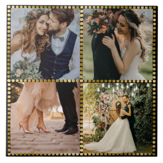Eleganter, moderner Rahmen für Hochzeiten, 4 Foto Fliese