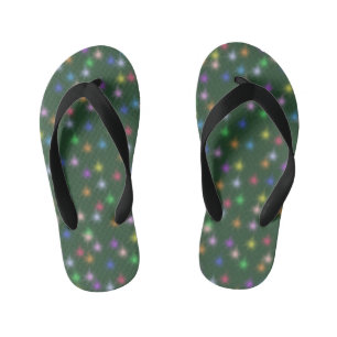 Eleganter moderner Regenbogen farbiger Gradientens Kinderbadesandalen