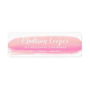 Eleganter moderner rosa Bürsten-Anschlag